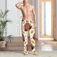thumbnail image 2 of Kdxio Fall Turkey Pattern Men's Pajama Pants, Elastic Waist with Drawstring and Pockets, Comfortable Loungewear-Small, 2 of 6