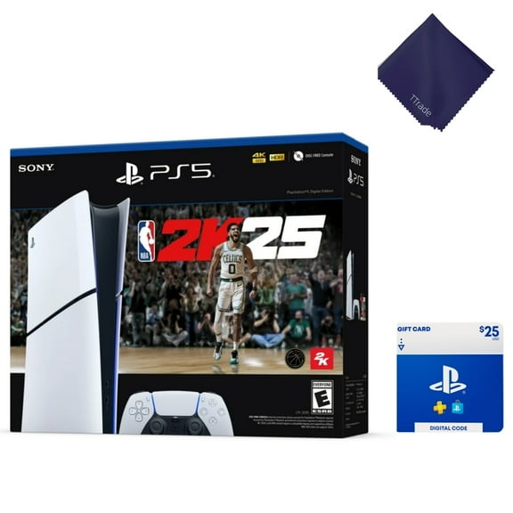 New TTrade Sony PlayStation_5 Slim Digital (2025) - NBA 2K25 Full Game   $25 PSN Gift Card Bundle - Next-Gen 1TB SSD Console with 4K/120Hz Support