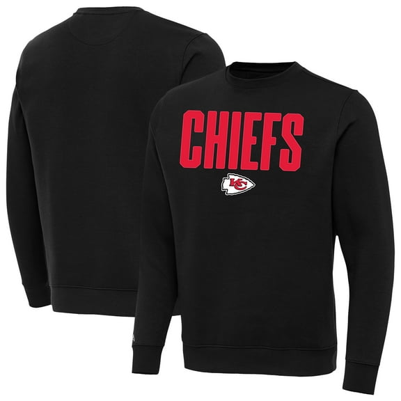 Men's Antigua  Black Kansas City Chiefs Victory Sweatshirt