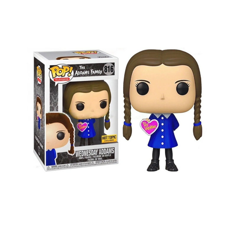 Funkoo The Addams Family #816 Wednesday Addams (Hot Topic Exclusive) Vinyl  Figure Pop ! Gifts Collectible Toys With Protector 