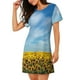 thumbnail image 2 of Disketp Blooming Sunflower Field para Camisón Corto de Manga Corta para Mujeres, Camisón Cómodo con Escote Redondo, Bonito y Confortable, 2 of 6