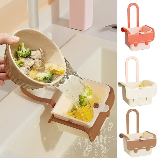 Cesta colgante del fregadero con filtro - Colador ajustable para frutas, verduras y restos de comida