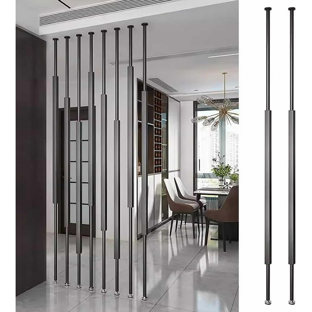 Modern Privacy Screens Post, Wall Partition Room Divider Floor to Ceiling for Home Office Hotel, 70 to 300 Cm Tall, Small Space Decor Divider Column(2pcs)