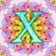 thumbnail image 1 of Kit de Taladro Mandala 5D Cgtredaw Letra X 30x30cm, 1 of 9