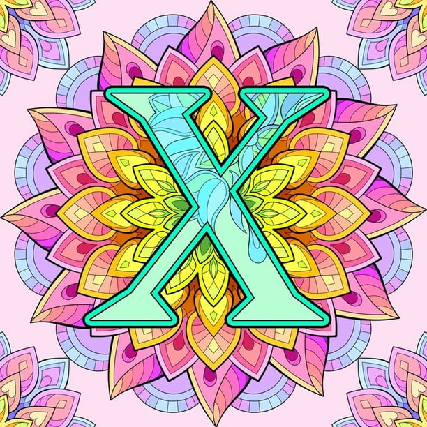 Kit de Taladro Mandala 5D Cgtredaw Letra X 30x30cm