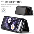 thumbnail image 3 of for Google Pixel 8 Premium PU Leather Back Case, Multiple Card Slots Design, Double Magnetic Clasp Study Kickstand RFID Blocking Classic Phone Cover for Google Pixel 8, Black, 3 of 9