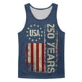 thumbnail image 5 of Vamuko America 250 Tanks for Men Graphic American Flag 1776 Shirts We the Peaple Sleeveless Printed Shirt 4th Of July Oversized Tees Royal Blue M, 5 of 5