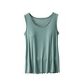 thumbnail image 1 of Birdeem Blouse Femme Unie Décontractée Mode Col Rond Régulier Sans Manches Vêtements de Nuit Hauts, 1 of 12