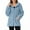Blue, variant on Mgmyaa Women's Fleece Jackets Solid Color Zipper Pocket Long Sleeve Hooded Jacket Casual Fall and Winter Coat