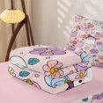 thumbnail image 6 of Manfei Halloween Pumpkin Zipper Full Size Comforter Sets with Fitted Sheet and 2 Pillowcases,Lovely Ghosts Floral Zipper Bedding Set,Beige,Pink Reversible,4pcs, 6 of 8
