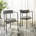 thumbnail image 3 of Safavieh Andrean Wood Dining Arm Chair in Gray / Black, 3 of 13