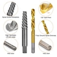thumbnail image 2 of ARCADORA Screw Extractor Left Hand Drill Bit Set HSS CR-MO Material 135° Split Point For Automotive Machinery Repair Work, 2 of 10