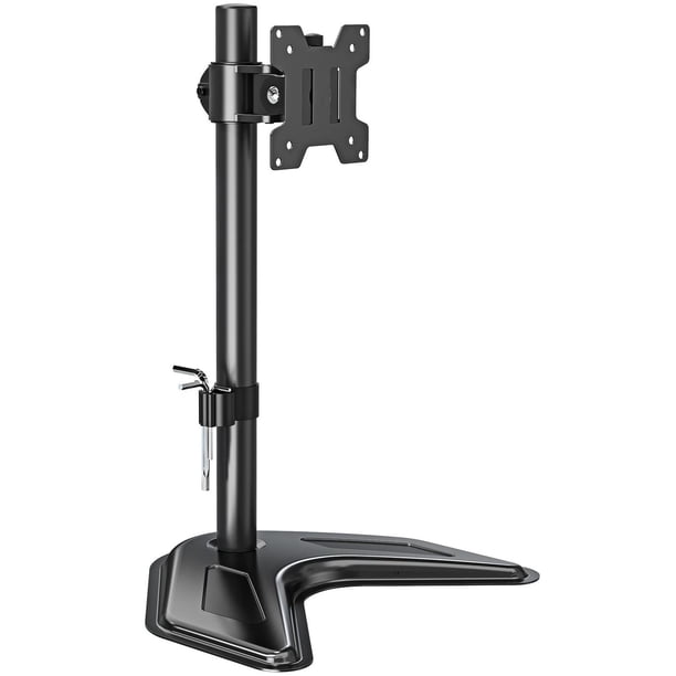 Soporte de Monitor Individual MOUNTUP Negro con Altura Ajustable y Rotación para Pantallas de Ordena