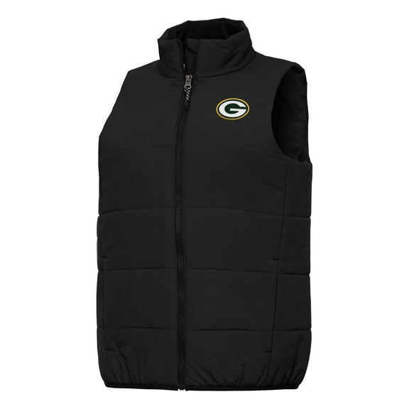 Women's Antigua  Black Green Bay Packers Experience Full-Zip Vest