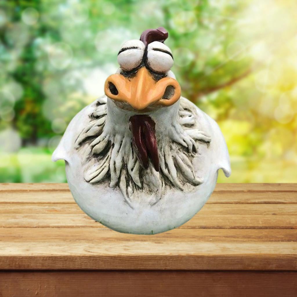Axioma 2 Piece Chicken Garden Statue Decoration Hen Figurines Garden Yard Art Decor