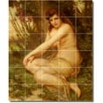 thumbnail image 1 of Ceramic Tile Mural-Guillaume Seignac Nudes Bathroom Tile Mural 13. 40" w x 48" h using (30) 8 x 8 ceramic tiles, 1 of 3