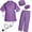 Purple, variant on Style-Carry Doctor role play for kids come with scrubs pants and accessories, suitable for boys and girls aged 8-11 years old