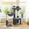 thumbnail image 3 of PAWZ Road Cat Tree 29.5" Sisal Cat Scratching Posts Tower Hammock Top Perch for Indoor Cats,Dark Gray, 3 of 10