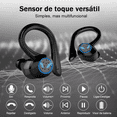 thumbnail image 5 of Auriculares Inalámbricos Bluetooth 5.3 Deportivos Con Gancho Belug,  Negro, 5 of 5