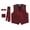 Burgundy, variant on Men's Formal 4pc Paisley Vest Necktie Bowtie and Pocket Square