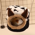 thumbnail image 3 of Dual-Purpose Pet Nest Bear Design Warm Flannel Hamster Bed Squirrel House – Small Animals, 3 of 8