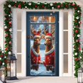 thumbnail image 3 of Panneau de Porte Vache Tapisserie Décorative Rideau de Fête de Noël Festif pour Porte d'Entrée et Entrée, 3 of 5