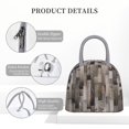 thumbnail image 4 of Balery Wooden Texture Bolsa de Almuerzo para Mujeres, Caja de Almuerzo, Bolsa de Almuerzo Pequeña Impermeable, Tote de Almuerzo Reutilizable con Gran Capacidad, 4 of 6