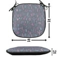 thumbnail image 4 of Floral Chair Seating Cushion Set of 12, Modern Fall and Winter Botany in Tones, Seat Pads for Office with Anti-slip Backing, 16"x16", Purpleblue Multicolor, by Ambesonne, 4 of 7