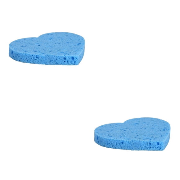 Qarigey Paquete de 10 esponjas limpiadoras de la piel, esponja Facial de celulosa, esponja en forma de corazón para técnicas reales, Type2 NO2