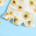thumbnail image 3 of Eltusu Girls One-Piece Swimsuit, Printed Long Sleeve Crew Neck Quick Dry Rashguard Suit Yellow Size 6-9 Months, 3 of 7