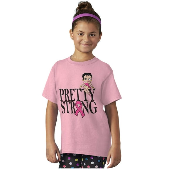 Breast Cancer Betty Pretty Strong Girls Kids T Shirt Tees Teen Brisco Brands L