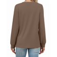 thumbnail image 6 of Ronuti Fall Sweatshirts for Women Long Sleeve Shirts Fashion Casual Crew Neck Pullover Tops, 6 of 10