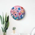 thumbnail image 4 of 14 Inch Wall Clock Battery Operated Silent Clock Decorative for Office, Kitchen, Outdoor, Living Room，Watercolor of Flower Plants Tropical Elegant, 4 of 4