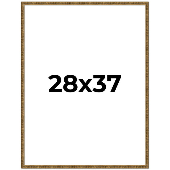28x37 Frame Gold Picture Frame - Complete Modern Photo Frame Includes UV Acrylic Shatter Guard