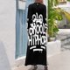 thumbnail image 2 of Vestido largo con diseño de rap de los años 90 y grafiti de hip hop de la vieja escuela, vestidos para mujer, vestidos de playa, 2 of 4