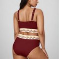 thumbnail image 5 of Busydd Swim Suits for Women Plus Size XL-4XL 2 Piece High Waisted Bikini Set Round Neck Bathing Suit Trendy Adjustable Straps Swimsuits with Briefs, 5 of 5
