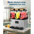 thumbnail image 7 of Zzistar Commercial Slushy Machine 15Lx3, Tainless Steel Smoothie Frozen Drink Maker with Self-Cleaning Mode, 1200W Electric Large Slushie Machine for Home Party, 7 of 7
