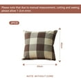 thumbnail image 2 of 2 Plaid Throw Pillowcase Outdoor Indoor Throw Pillow Farmhouse Square Pillowcase, Home Decor, 18 x 18 inches - Coffee, 2 of 5