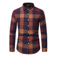 thumbnail image 1 of Camisa Cuadros Hombre Casual Slim Fit Manga Larga Moda, 1 of 8