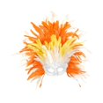 thumbnail image 3 of Tocado de plumas para disfraz, máscara de plumas, tocado decorativo para cosplay Naranja, 3 of 9