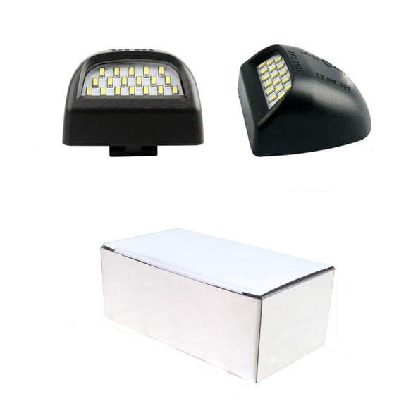 LED Car License Plate Light Assembly - Universal Automotive License Plate Light Accessory ( Black )