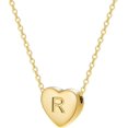 thumbnail image 1 of Collar con colgante de corazón con las 26 letras del alfabeto de la A a la Z, regalo de San Valentín para ella, collar personalizado chapado en oro para niñas y mujeres, 1 of 5