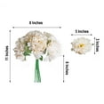 thumbnail image 7 of BalsaCircle 11" Cream Silk Artificial Peony Flowers Bouquet Wedding Party Centerpieces Decorations, 7 of 7