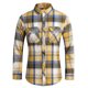 thumbnail image 1 of Ceisia Men's Regular-Fit Multi-Plaid Double-Pocket Long-Sleeve Shirt for All-Season Gift, 1 of 6