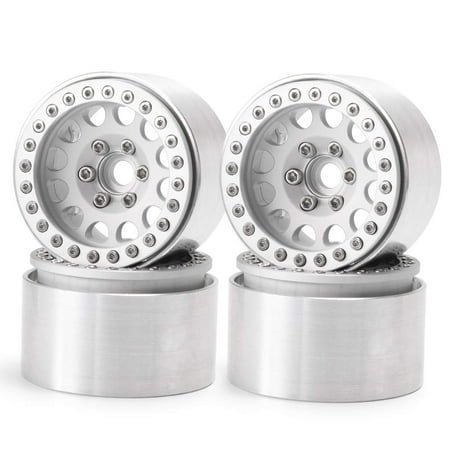 Rclions 4Pcs Aluminum Metal 1.9 Beadlock Wheels Rims 35Mm For Axial Scx10 Scx10 Ii D90 Trx4 1/10Th Rc Crawler Car