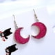 thumbnail image 5 of Pendientes de luna, pendientes sencillos y de moda, rosa rojo, 5 of 5