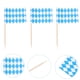 thumbnail image 3 of 200 PCS Picga de dientes Flag Cupcake Picks Fruit Sticks Party Pasting Pasteler Toppers, 3 of 5