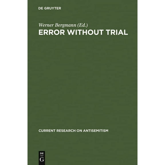 Current Research on Antisemitism Error Without Trial, Book 2, (Hardcover)
