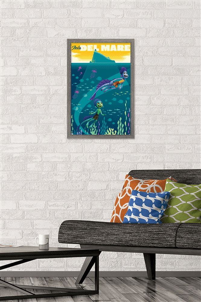 Disney Pixar Luca - Isola Del Mare Wall Poster, 14.725" x 22.375", Framed