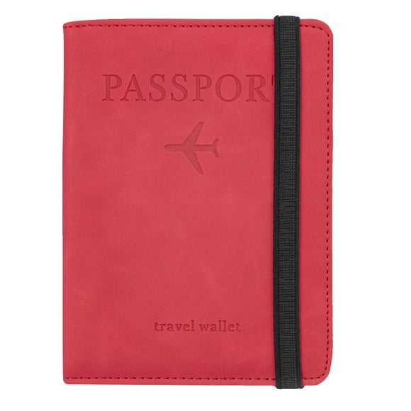 Lolmot Peau Se Sentir Cas de Passeport Rétro avec Fente Multi-Cartes Rfid Anti-Scanning Carte Imperméable à l'Eau
